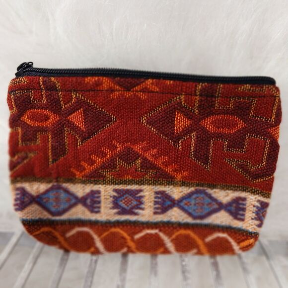 TRADES ROUTES ARTISTIC WALLET SMALL ZIPPER CLOSURE/NO STRAP/NO POCKETS/OPEN UNIT - Picture 3 of 14